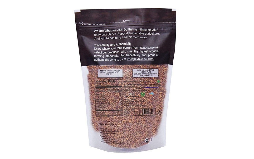 Bytewise Organic Moth Whole (Dew Gram Whole)   Pack  500 grams